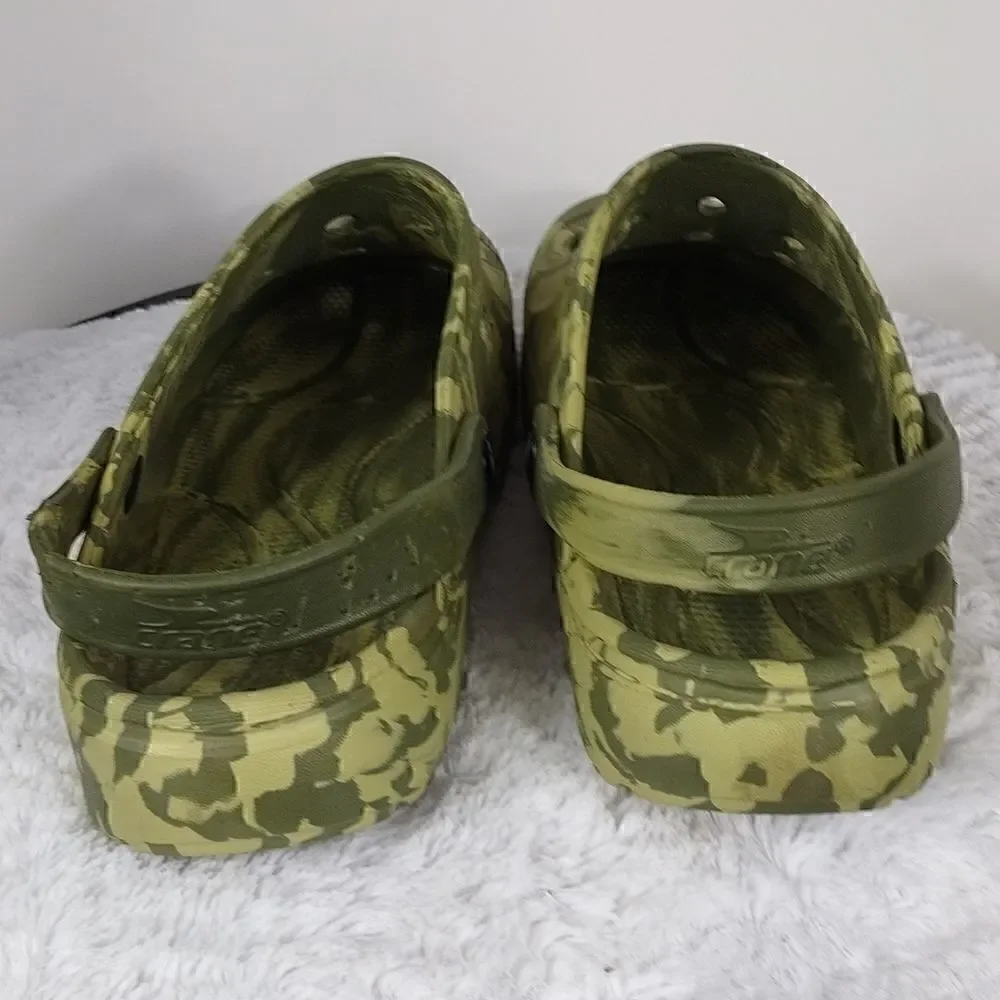 Crane Green Tie Dye Croc-like Shoes
